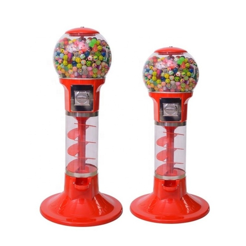 Blue Capsule Toy Vending Gacha Machine Gashapon/Spiral Gumball Machine/Mini Candy Dispenser Gumball Machine