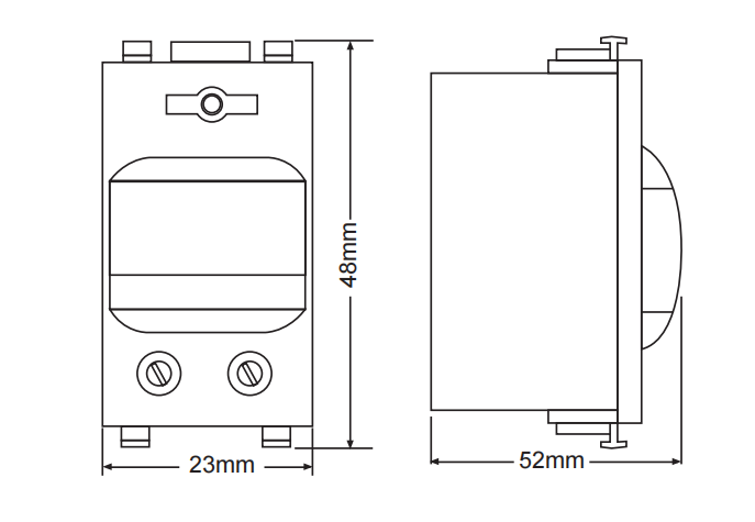 PDLUX PD-PIR118Z Smart Home Touchless Small Surfaced Wall Mount  PIR Infrared Motion Light Sensor Switch