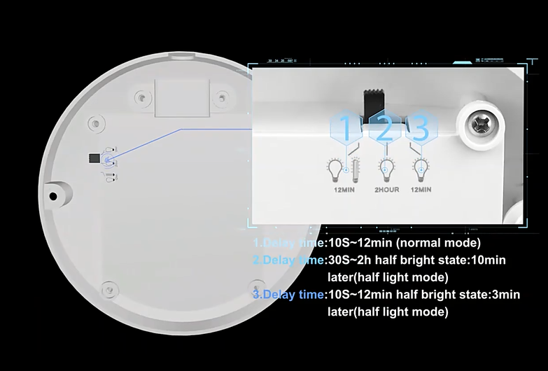 Pdlux PD-PIR114 Smart Human Body Motion Detector Switch Sensor LED E27 Ceiling Lights Lamp Holder PIR Sensor Motion 50/60hz 6-8m