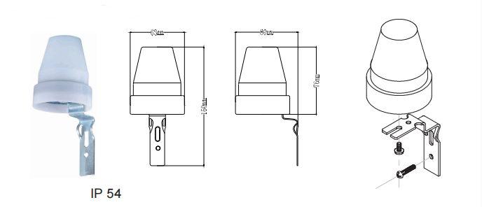 PDLUX PD-P02 Daylight Photocell Light Control Sensor Switch