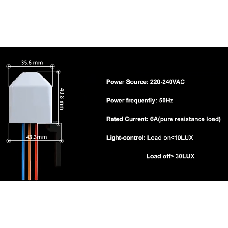 Pdlux PD-P09 Mini Photoelectric Sensors Photo Electric Light Control Sensor Switch for Street Lights