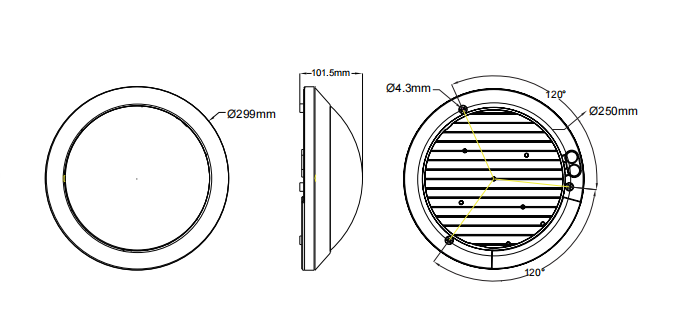 PDLUX PD-LED2040-D 360 degree 5.8GHz Smart Ceiling Light Microwave Sensor Lamps  for Indoor Stairs Hallway Warehouse