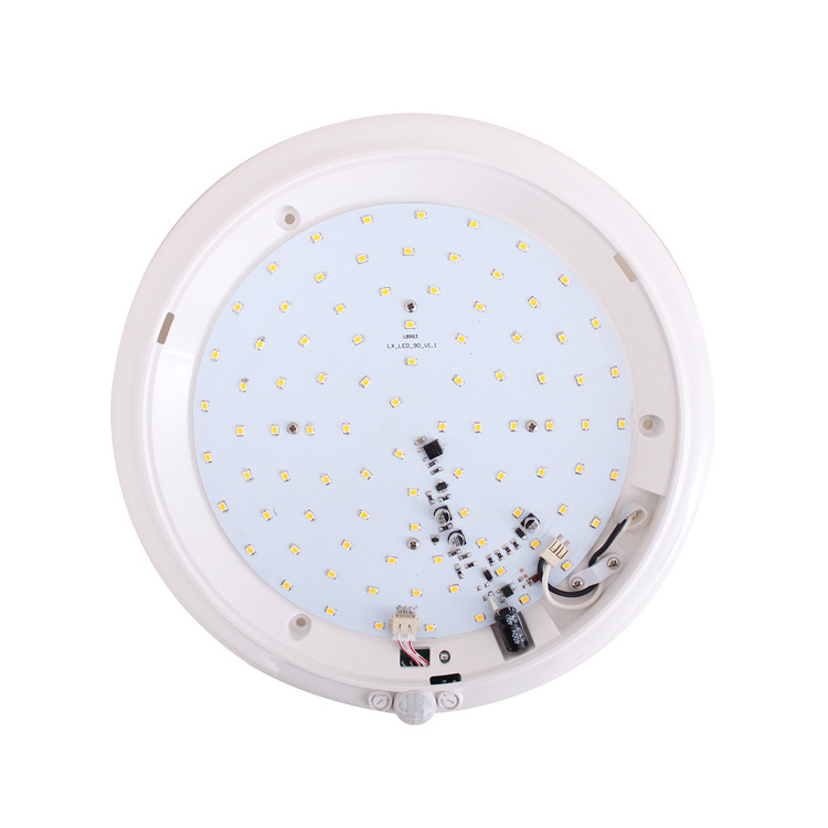 Pdlux PD-PIR2600 PIR Motion Sensor Ceiling Light LED Lamps Plastic White Modern 20 Round Surface Mounted Lights Ce -10 - 40 1.5