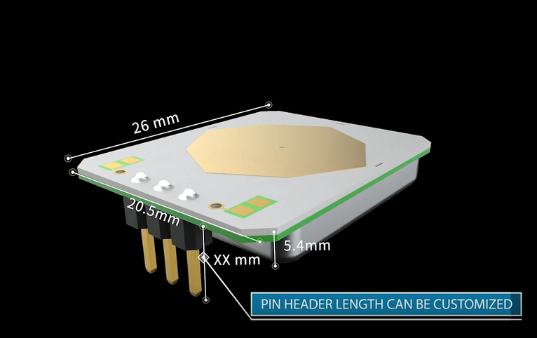 PDLUX PD-V19 Small Size 5.8g Radar Sensor Module Low Consumption for light Fcc Certificated