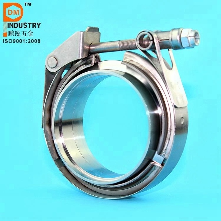 PDM Mild Steel Flange and V Band Stainless Steel Turbo Downpipe Male Female Quick Release Muffler Clamp