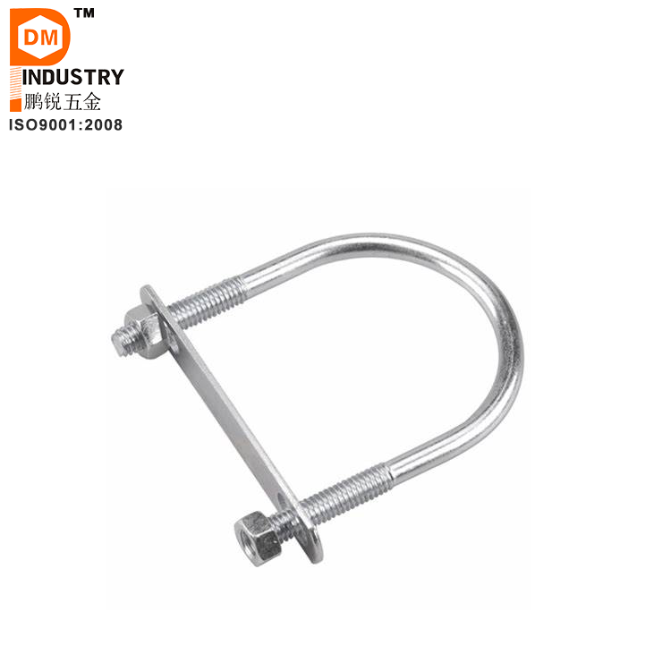 PDM Hot Dip Galvanized U Bolt Sizes Auto Part Trailer U-Bolt Nut Pipe Clamp High Strength 316 Stainless Steel Square U Bolt