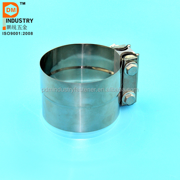 Stainless Steel 304  Lap Joint Clamp Exhaust Band Sleeve Clamp 4 inch