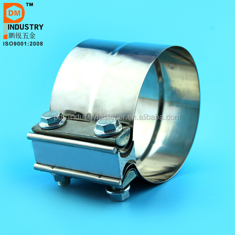 Stainless Steel 304  Lap Joint Clamp Exhaust Band Sleeve Clamp 4 inch