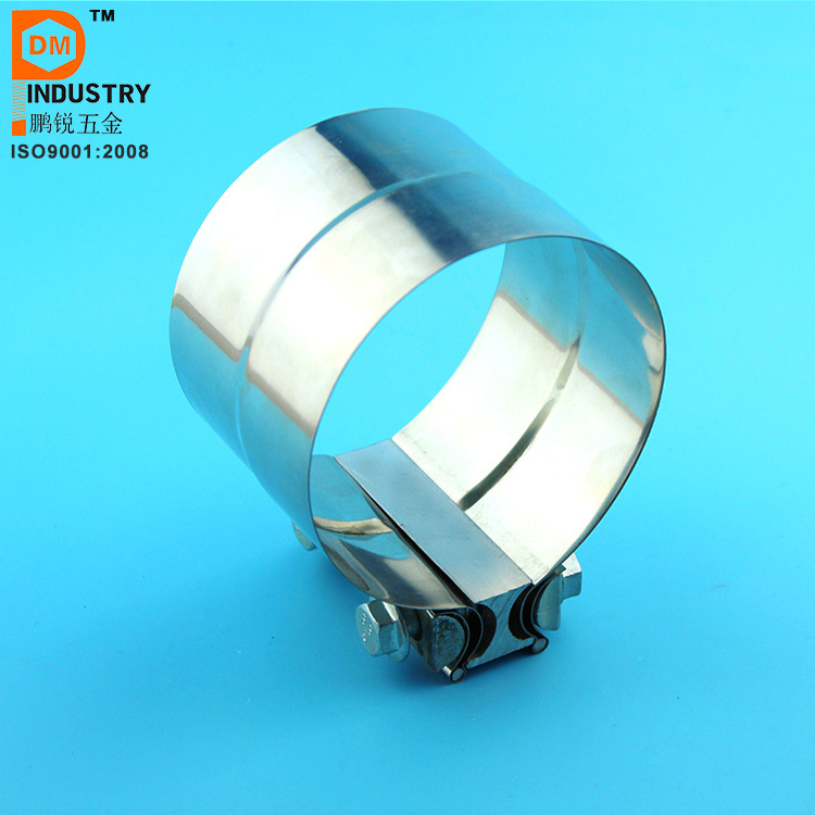 Stainless Steel 304  Lap Joint Clamp Exhaust Band Sleeve Clamp 4 inch