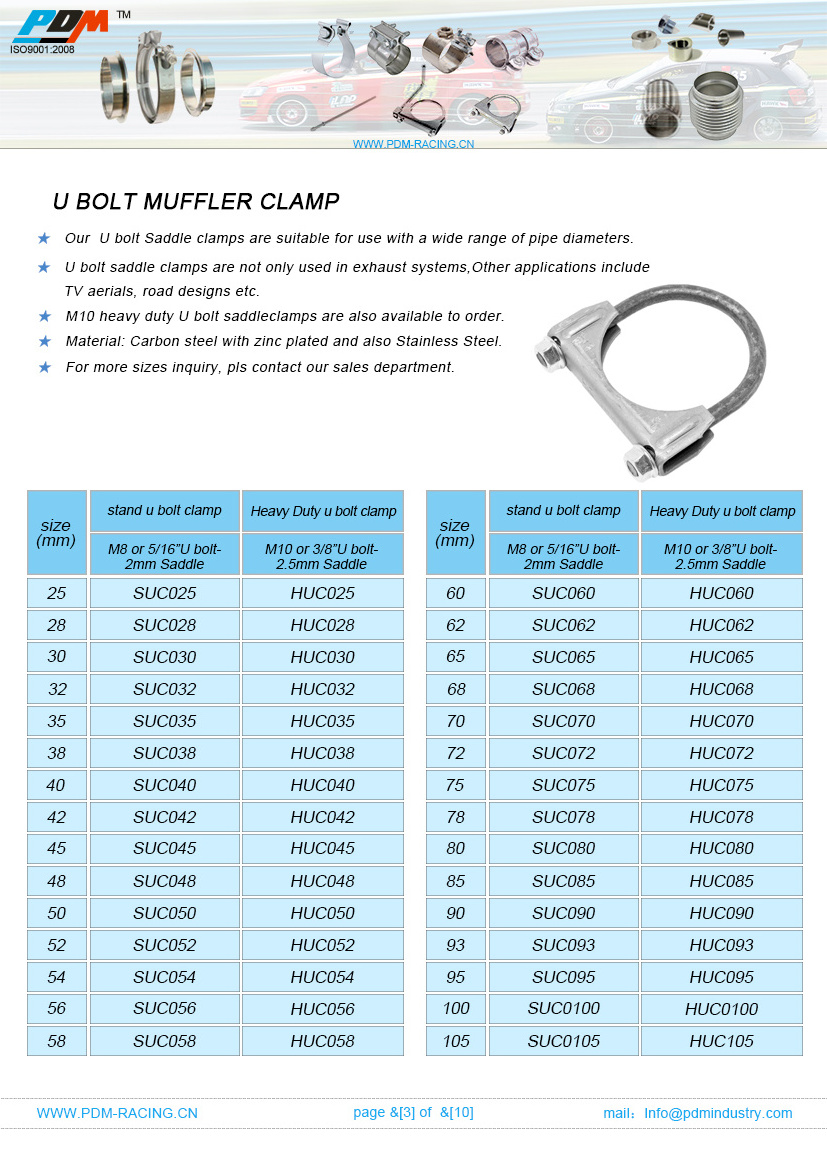 Standard Size U Bolt Pipe Clamps u clamp u-clamp with high quality