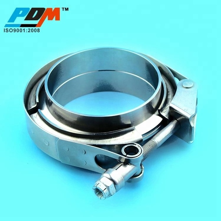 PDM Mild Steel Flange and V Band Stainless Steel Turbo Downpipe Male Female Quick Release Muffler Clamp