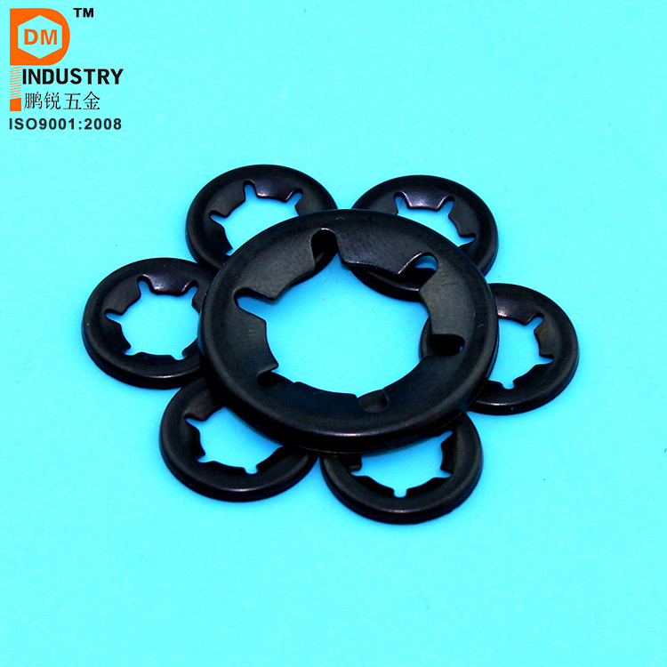 for 3mm diameter shaft spring steel black star lock washer