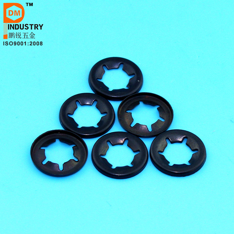 for 3mm diameter shaft spring steel black star lock washer