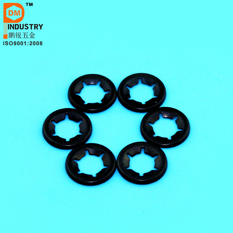 for 3mm diameter shaft spring steel black star lock washer