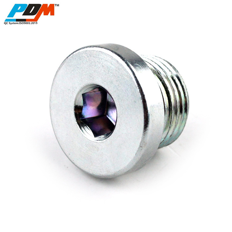 Universal Stainless Steel O2 Oxygen Sensor Exhaust with Inner Hex Head Stepped Mounting Weld Bung Plugs M18x1.5mm On Fittings