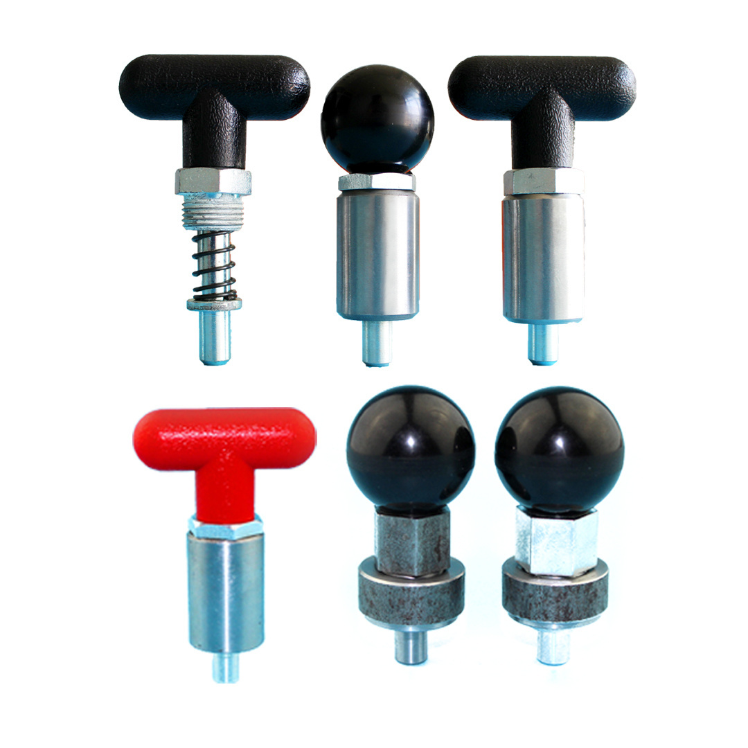 Twist-to-Lock T-Handle Weld-Mount Retractable Spring Plungers Pull Pin