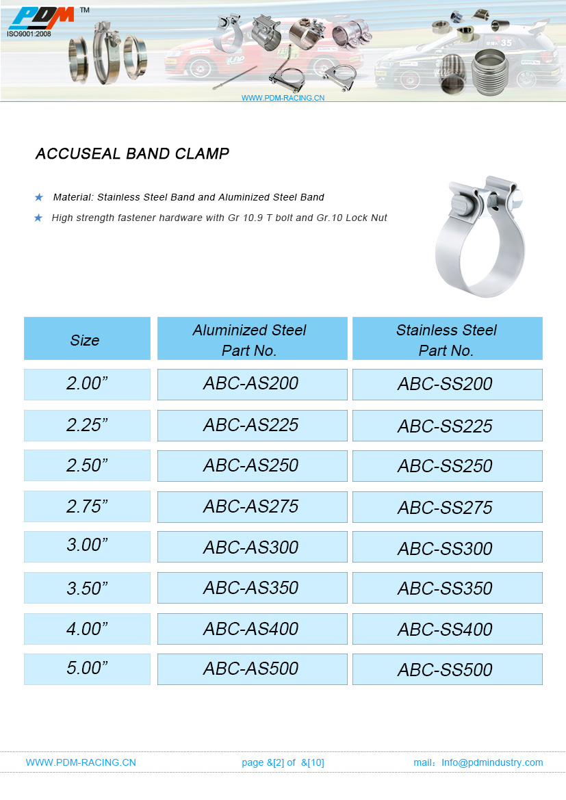 2.5'' Exhaust Pipe Accuseal O clamp