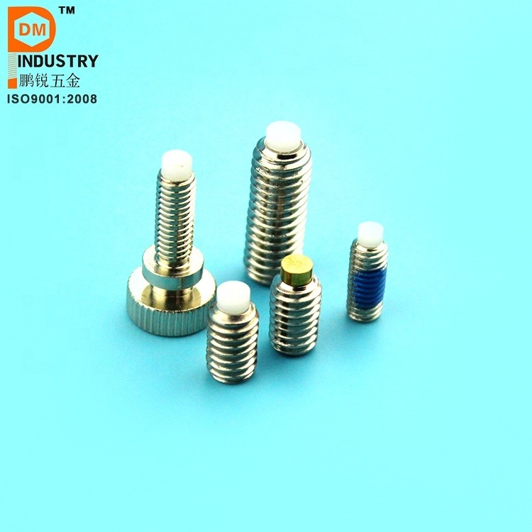 PDM Stainless Steel Nylon Tip Grub Screw, Hex Socket Rubber Tipped Set Screws With Plastic Tip