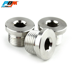 Universal Stainless Steel O2 Oxygen Sensor Exhaust with Inner Hex Head Stepped Mounting Weld Bung Plugs M18x1.5mm On Fittings