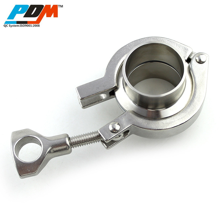 Stainless steel 304 sanitary pipe fitting tri clamp with flange and gasket