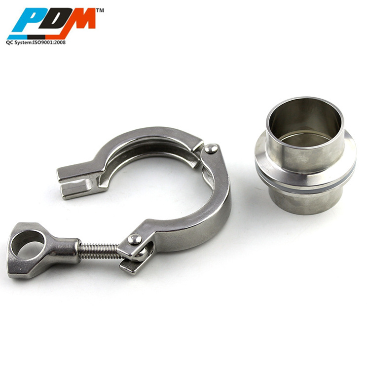 Stainless steel 304 sanitary pipe fitting tri clamp with flange and gasket