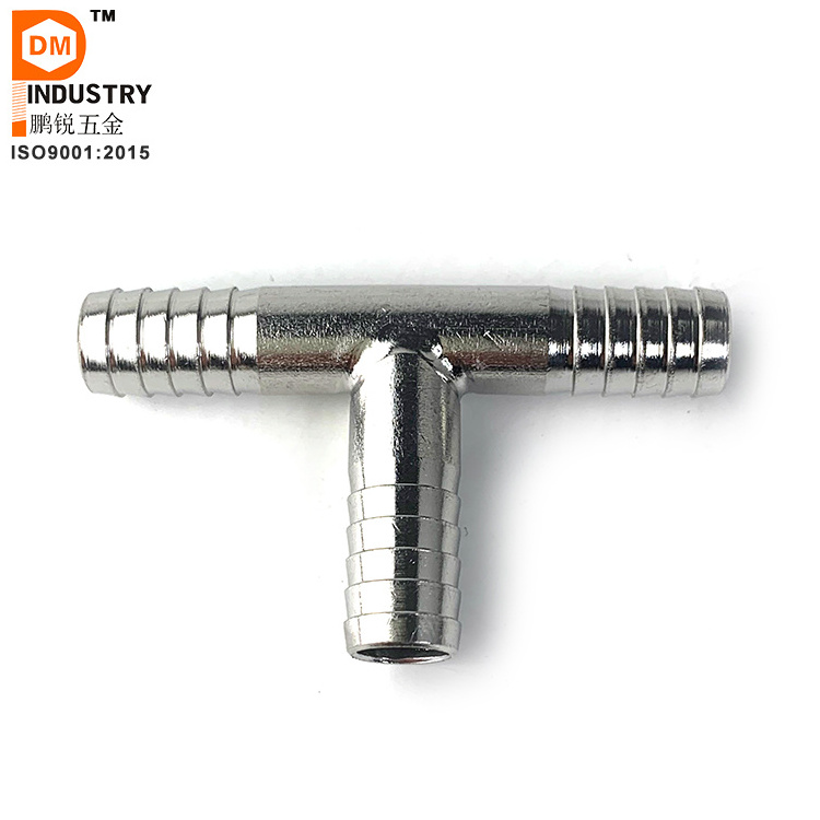 Stainless Steel hose barbed for pipe fittings connector stainless steel 3 way barb tee