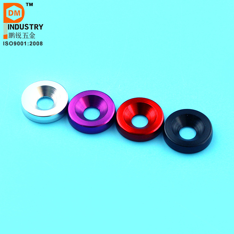 Aluminum Anodized Washers With stainless steel bolt