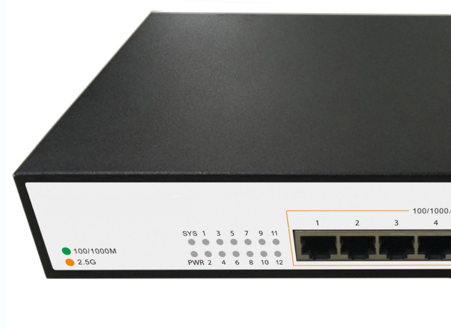 12-Port 8*2.5G 4*10G SFP+ 2.5 Gmanaged desktop switch with sfp port l3 switch 10G uplink Network Switches Wall or Rackmount