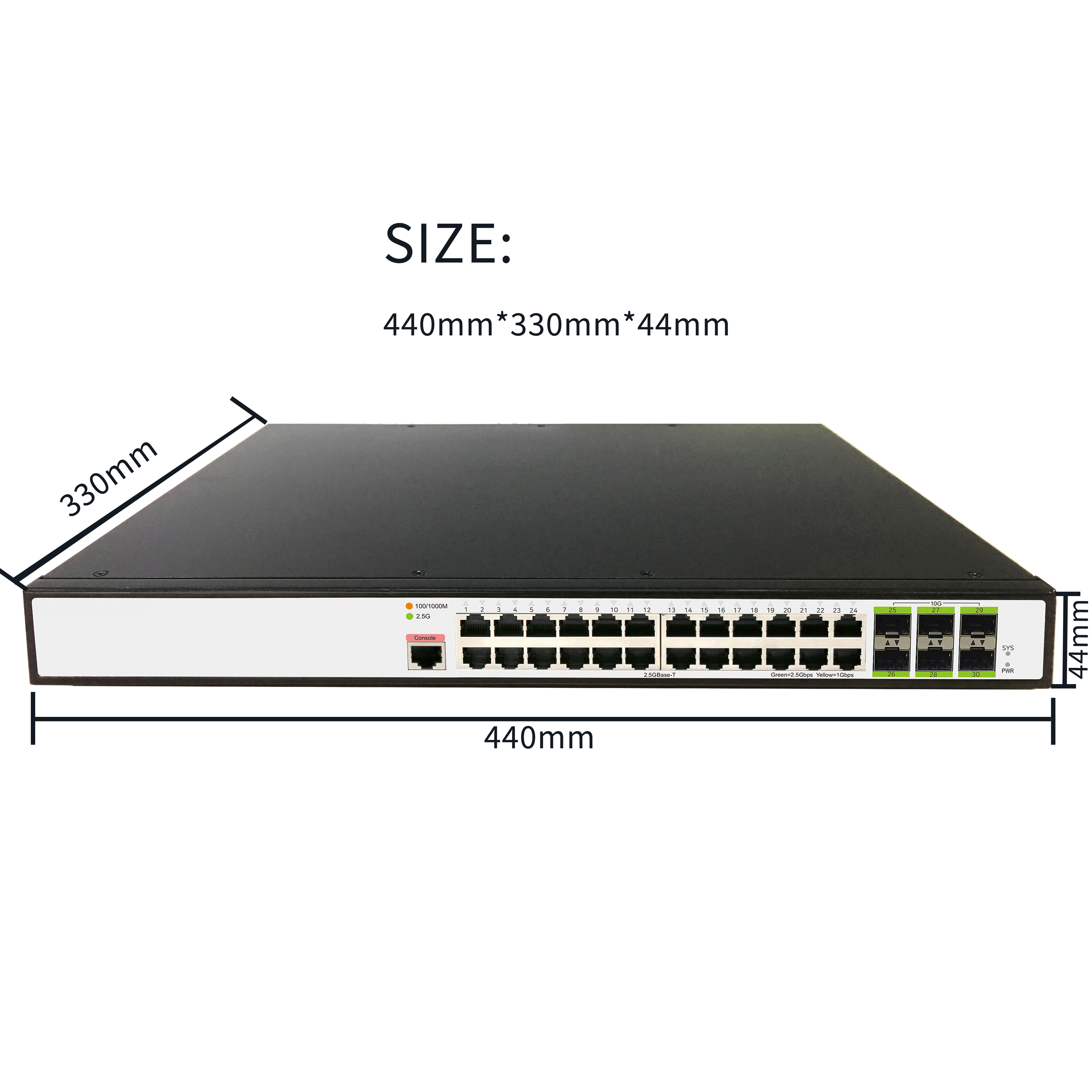 24 port 2.5Gb multi-gigabit network hub managed 6-Port 10G SFP metal Ethernet switch