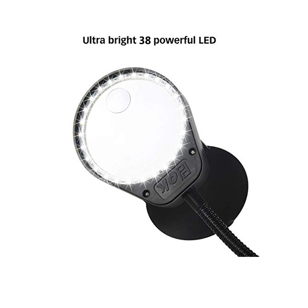 wholesale Clip-on electronic loupe magnifier lamp for elderly reading PCB repair