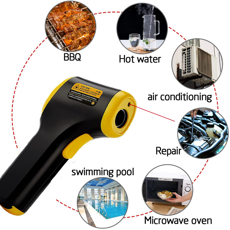 Industrial Digital Laser IR Infrared Gun Thermometer For Industry and household