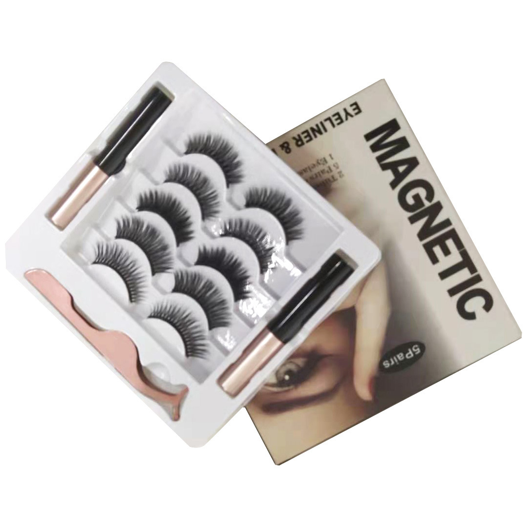 glamnetic 5d mink magnetic eyelash with eyeliner private label false eyelash magnetic set kit 3 pairs