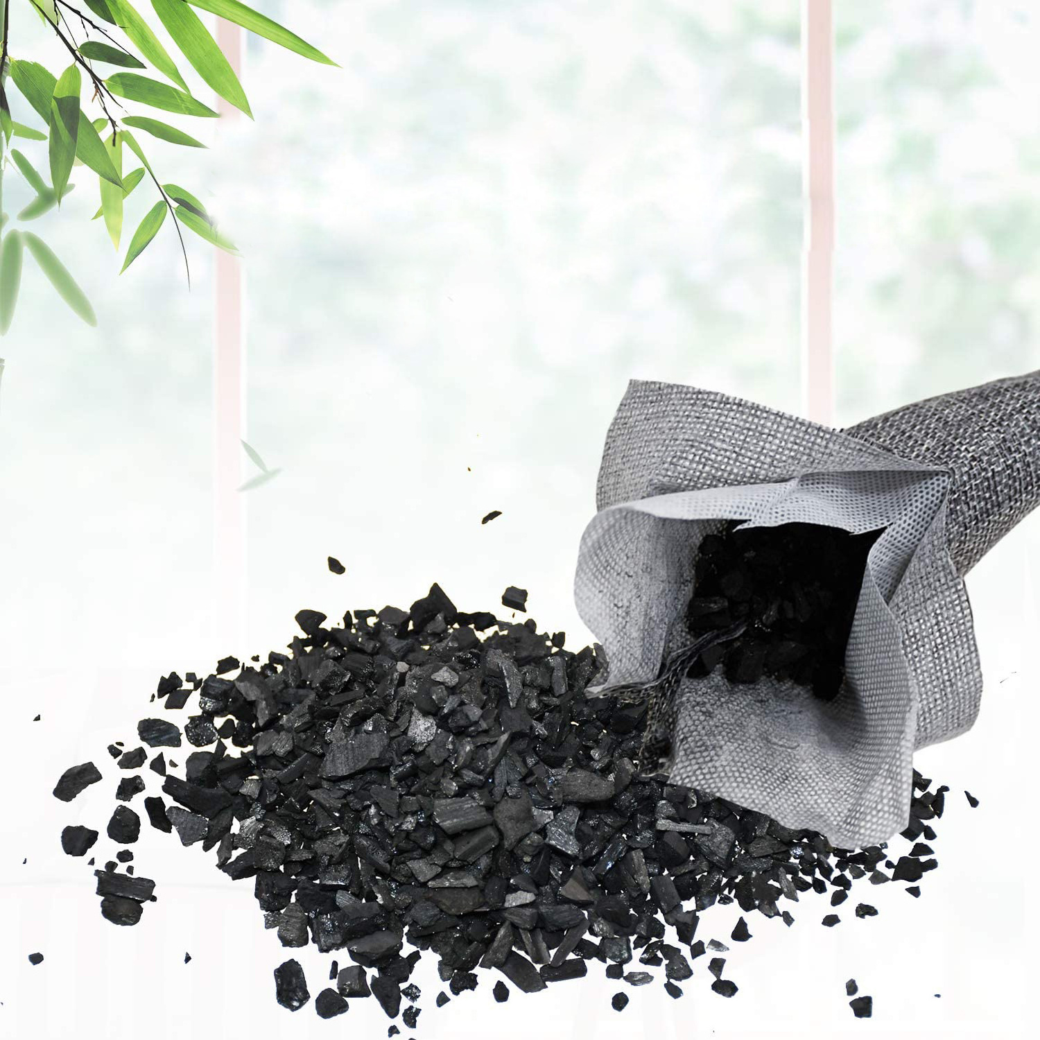 200G Natural Moso Bamboo Charcoal Bag Efficient Odor Adsorption Air Purification Package For Home Closet Use