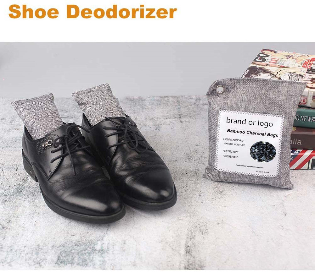 12 Pack Bamboo Charcoal Bag Shoe Deodorizer 200G 75G Activated Carbon Bag For Home