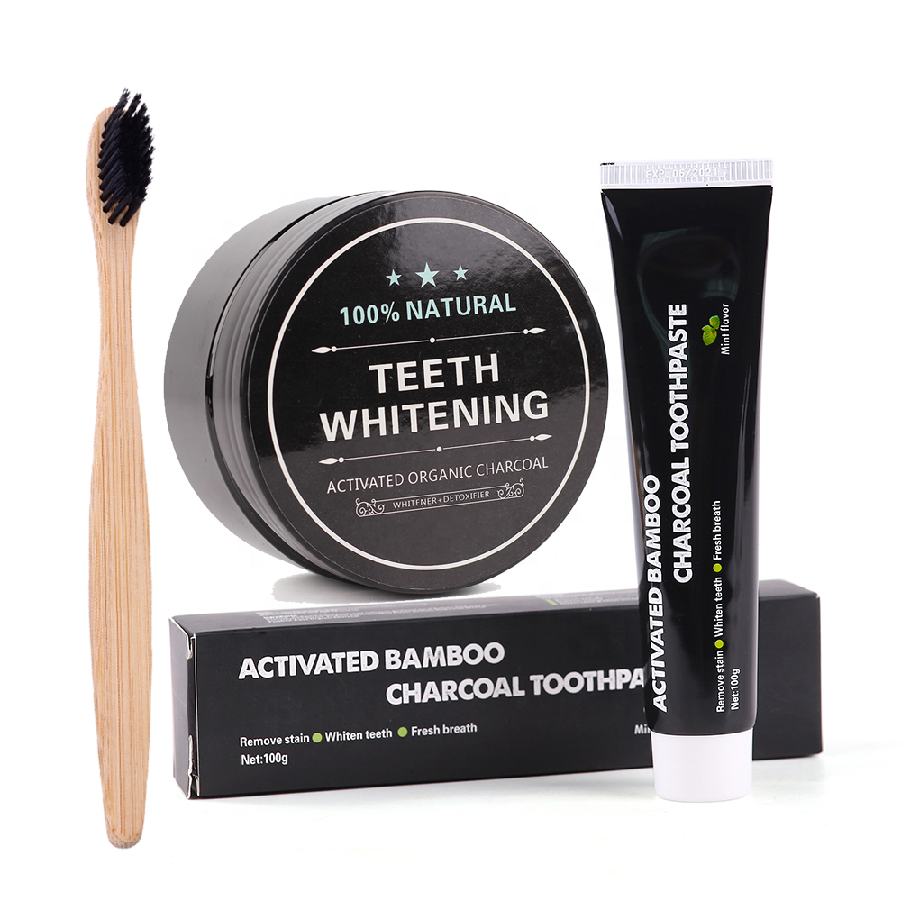 Tooth Whitening Powder Toothpaste Kit Tooth Beautification Tooth Cleaning Activated Carbon Kit For Oral Care