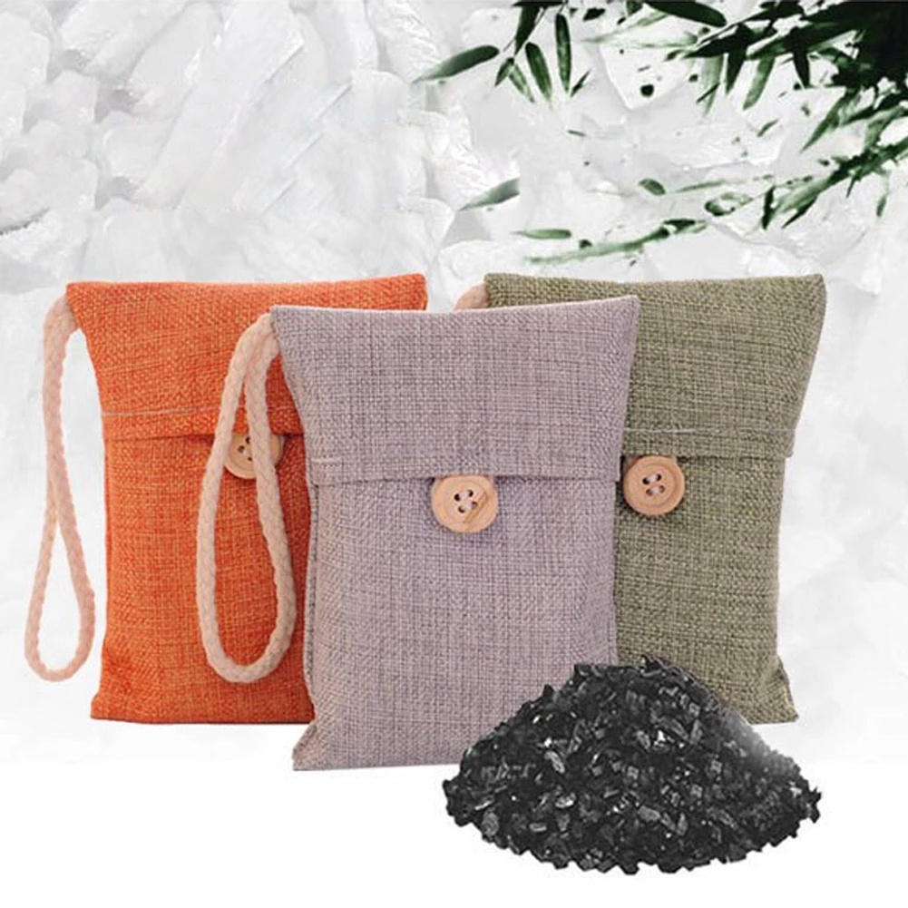 Natural Bamboo Charcoal Air Purifying Bag Air Purifier Bags Activated Charcoal for Home and Car