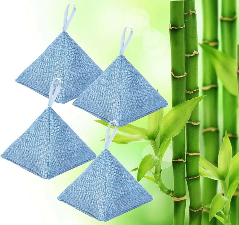 Pyramid Natural Air Purifying Deodorant Bamboo Charcoal Absorbing Odor Bag For Home Use