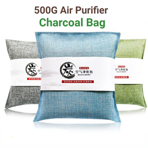 Ventilate Bamboo Charcoal Bag Air Fresher  Activated Charcoal Bag 500g Odor Absorber for Car Home Use