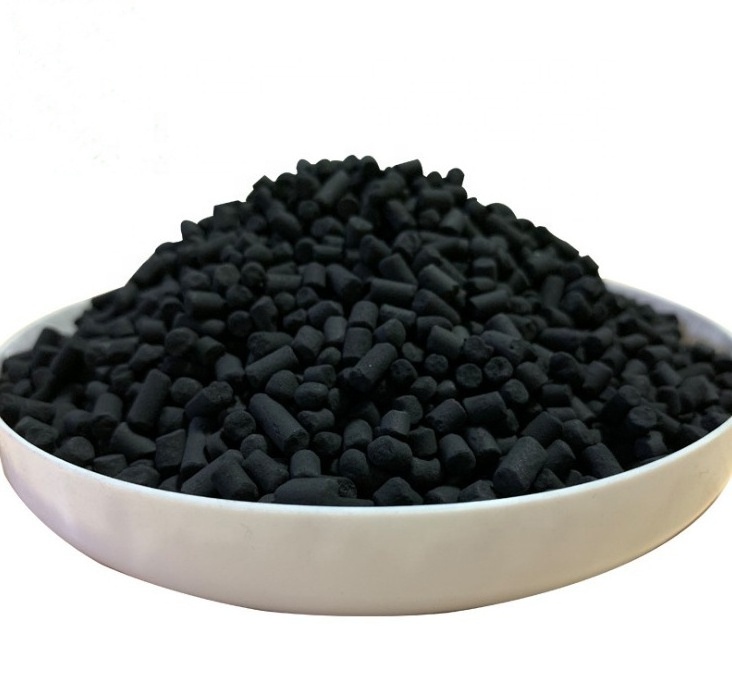 400-1200 Iodine Wooden Coal Base Columnar Pellet Activated Carbon For Chemical Industrial Adsorption