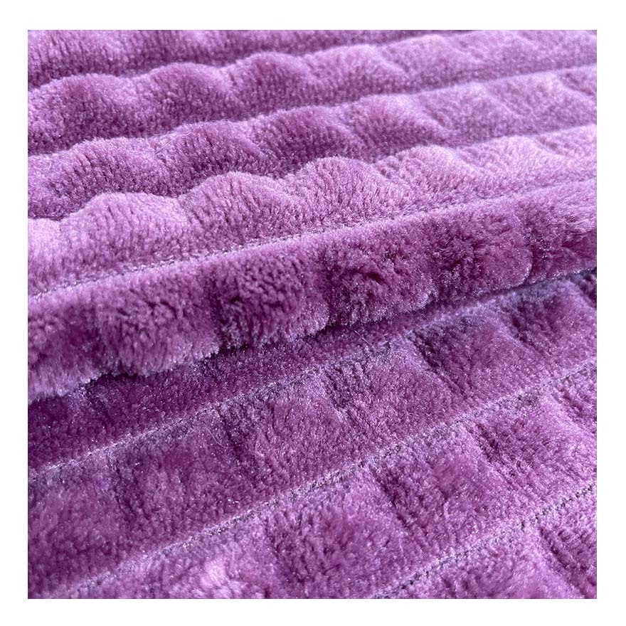 Pengda Textile Warm Knitting 100%Polyester Double Sides Cut Flower Flannel Fabric  Polar Fleece Velvet Fabric