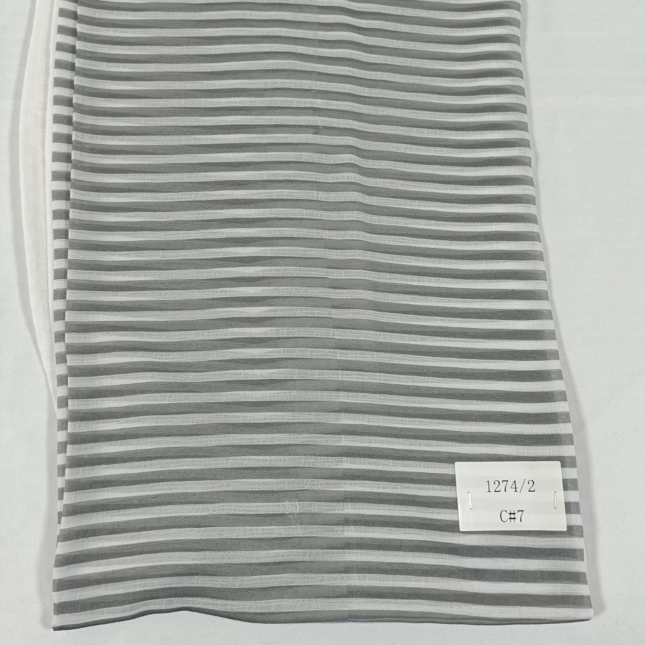 100% Polyester Black and White Stripe Chiffon Fabric 75D Polyester Tulle Dobby Crepe Chiffon For Blouse Dress