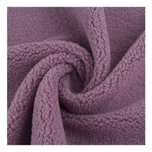 2022 Wholesale Pengda Textile100% Poly Teddy Fleece Fabric Small Teddy Fabric Loop Fleece Winter Lamb Wool Plush Fabric 600gsm