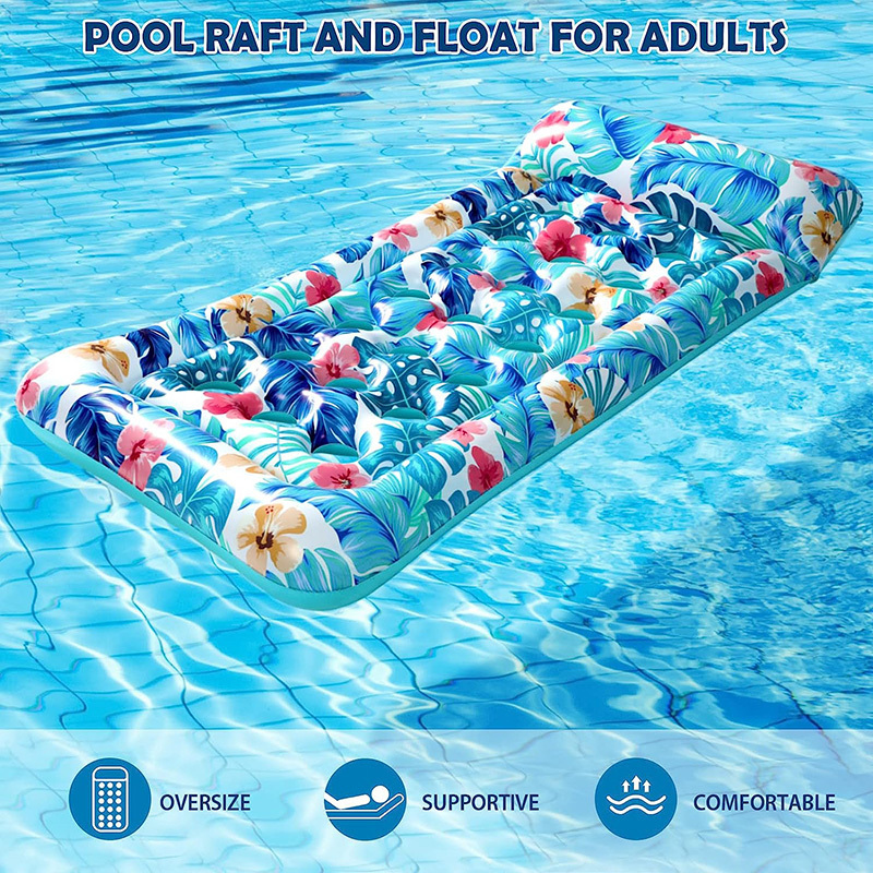 Inflatable Pool Floats Raft Oversized Pool Raft and Floaty for Adults Cooling Pool Float Contour Lounger