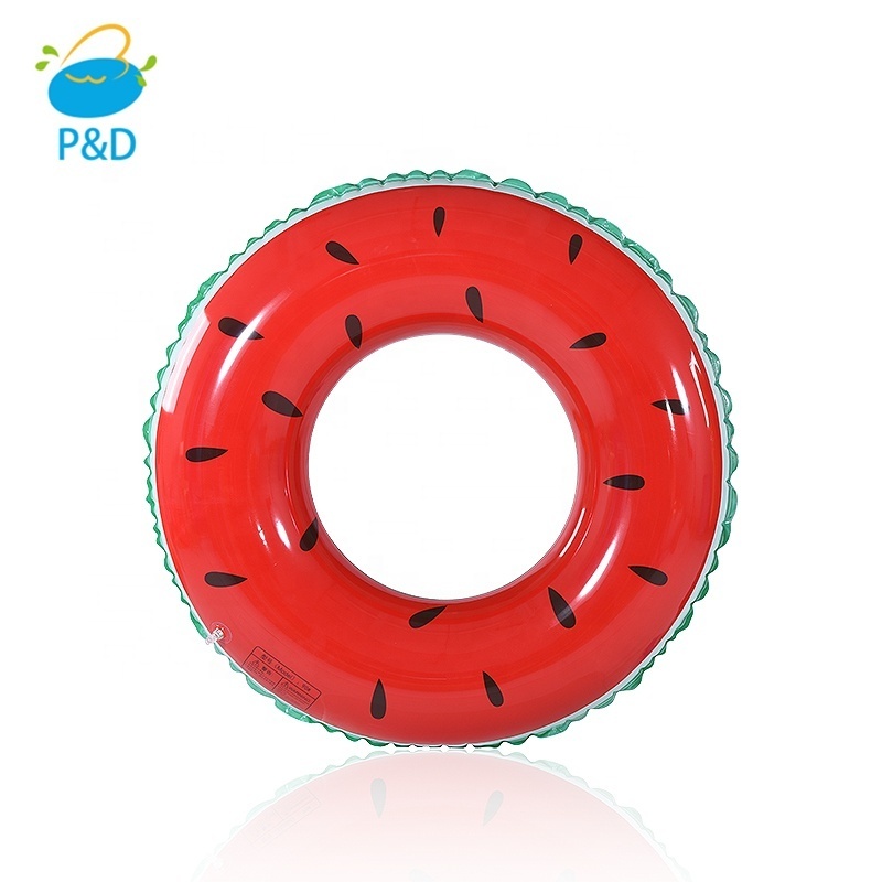 Customized Logo/Size fruit pool floaty Summer Party fruit inflatable Swimming Rings Pool Float Tube Water Ring for Adult Kids