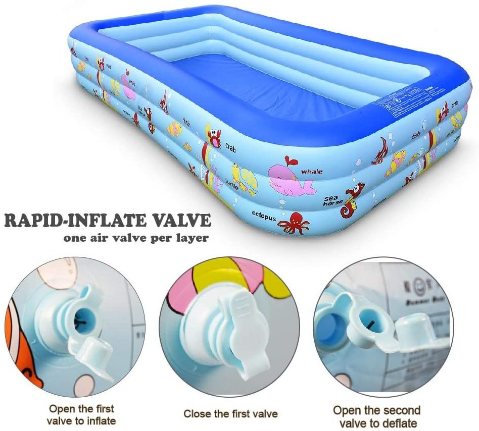 Home Family Kids Swimming Pool Full Sized Inflatable Lounge Pool Children Garden Backyard Inflatable Swimming Pool