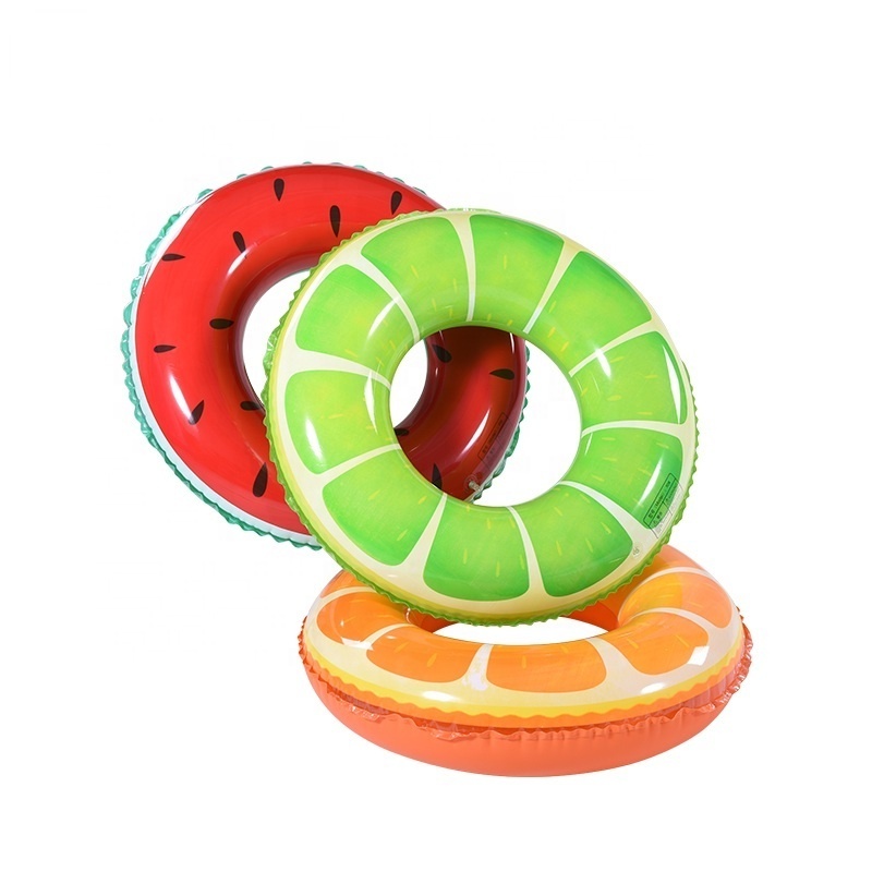 Customized Logo/Size fruit pool floaty Summer Party fruit inflatable Swimming Rings Pool Float Tube Water Ring for Adult Kids