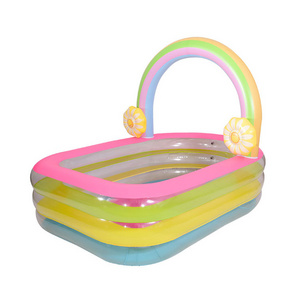 New Girl Series Daisy flowers theme 3 layer arch paddling pool inflatable swimming kids pool kiddie pool