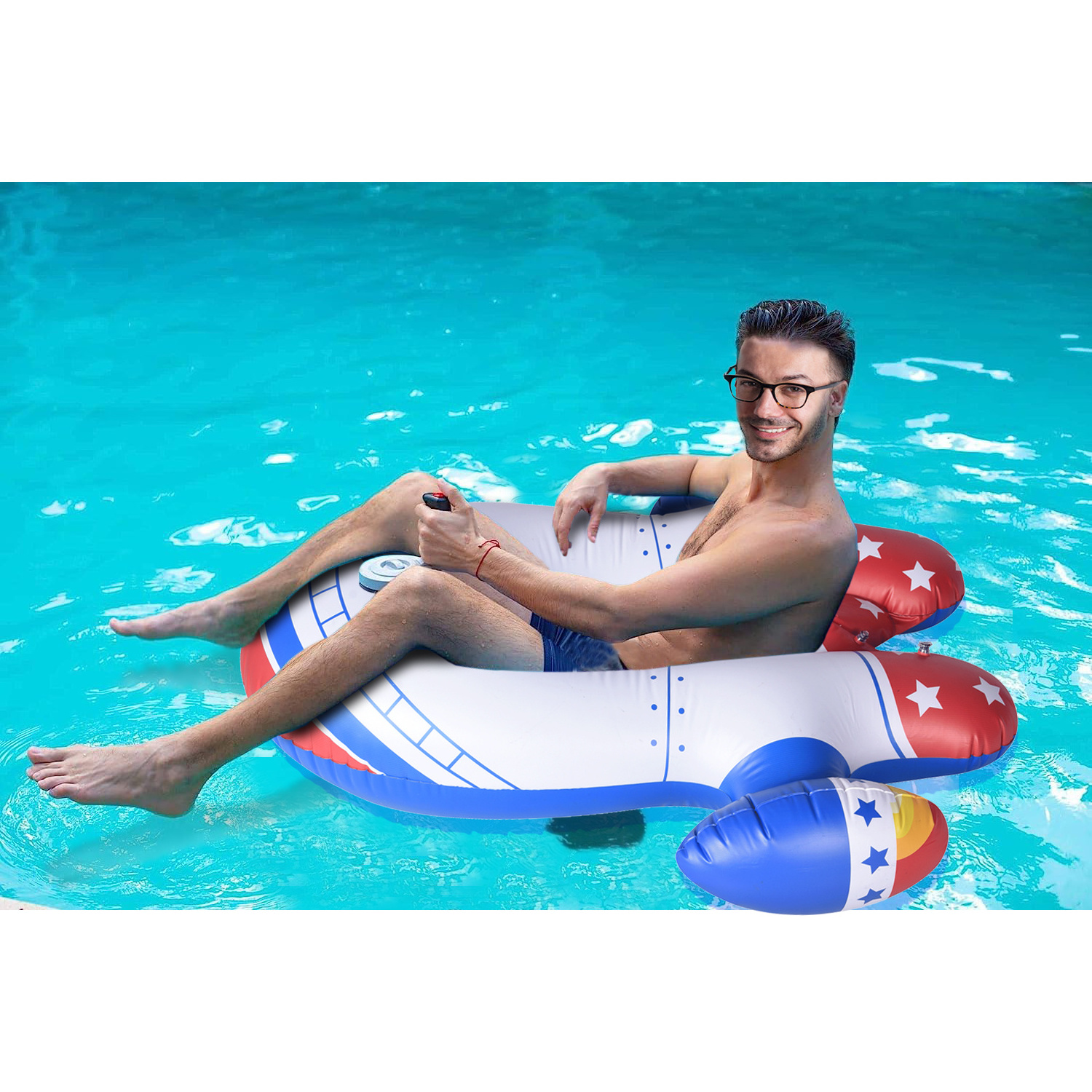 Deluxe Motorized PVC Inflatable Swimming Pool Water Tube Custom Size Battery Powered Indoor Float Great for Schools