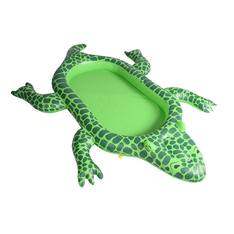 Sunshine PVC Crocodile Inflatable Paddling Pool Kids Toys Inflatable Baby Bath Pools Kiddie Pool Green Indoor Play 