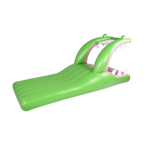 custom pool float Crocodile shape air bed manufacturer air mattress inflatable beach air mattress